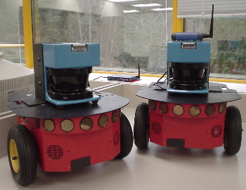 picture of Roy and Priss, our Pioneer 3 robots